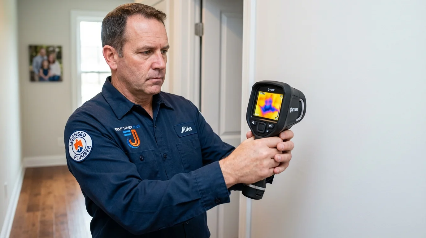 Thermal imaging leak detection by Johns Plumbing LLC in Erick